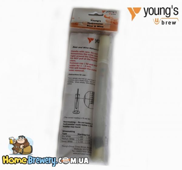 Гидрометр для пива и вина Young's Beer&Wine Hydrometer