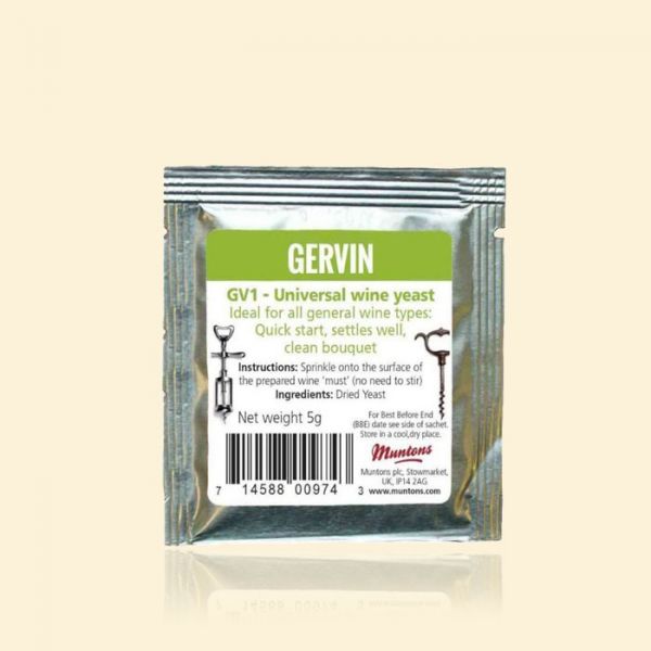 Дрожжи винные универсальные GERVIN GV1 Universal