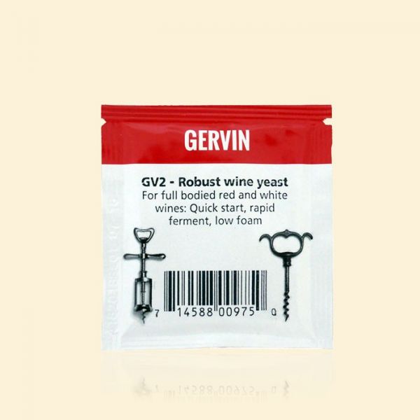 Дрожжи винные GERVIN GV2 Robust Wine Yeast