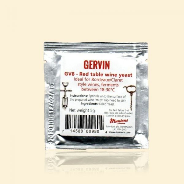 Дрожжи винные GERVIN GV8 Red Table Wine