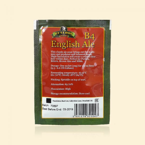 Крафтовые пивные дрожжи Bulldog B4 English Ale