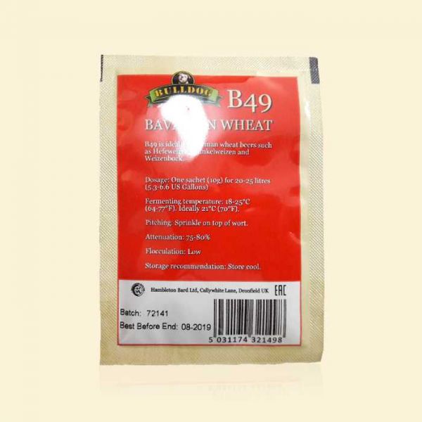 Крафтовые пивные дрожжи Bulldog B49 Bavarian Wheat