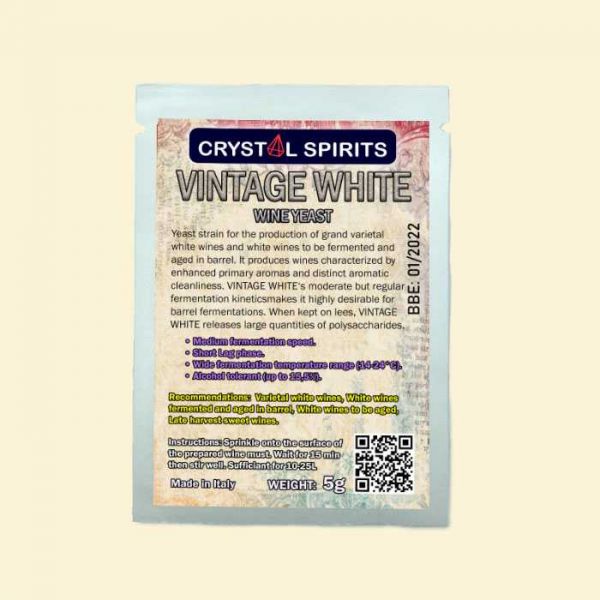 Дрожжи для марочных белых вин Crystal Spirits VINTAGE WHITE Wine Yeast