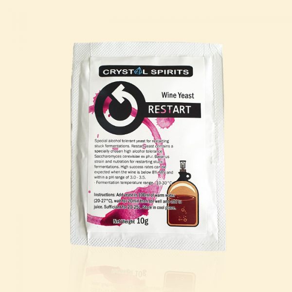 Дрожжи для повторного запуска брожения Crystal Spirits RESTART Wine Yeast