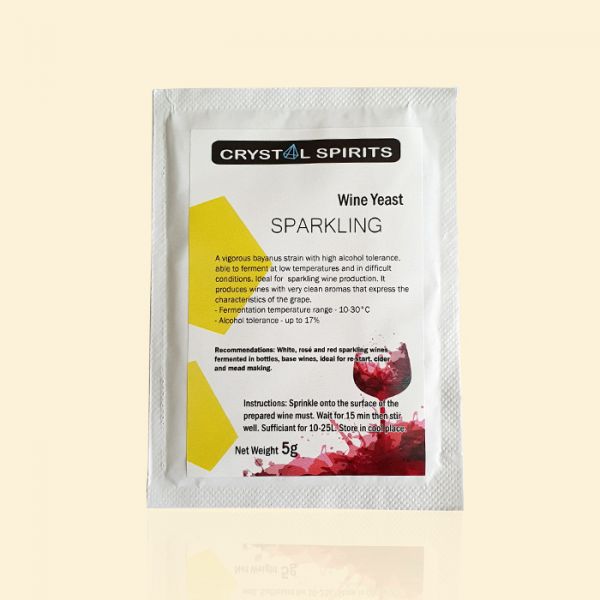 Дрожжи для игристых вин и шампанского CRYSTAL SPIRITS Sparkling Wine Yeast