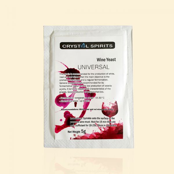 Универсальные винные дрожжи Crystal Spirits UNIVERSAL Wine Yeast